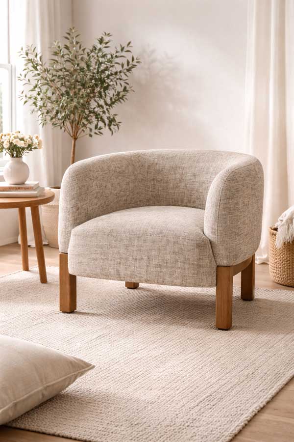 Emma Fabric Arm Accent Chair - Hygge Design House