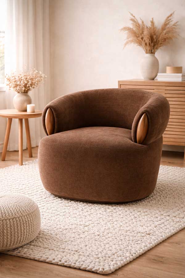 Mara Curved Accent Chair - Hygge Design House