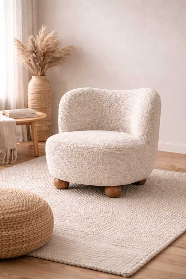 Saga Accent Chair Oatmeal - Hygge Design House