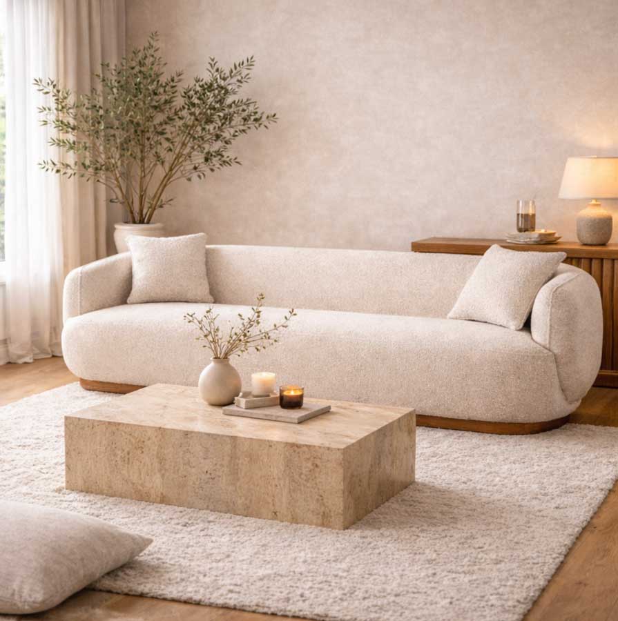 Sola Premium Boucle Sofa - Hygge Design House