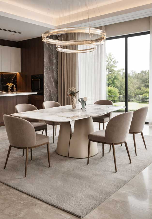 Tove Ceramic Top Dining Table - Hygge Design House