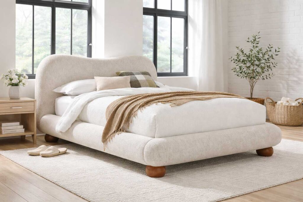 Afra Upholstered Platform Bed - Hygge Design House