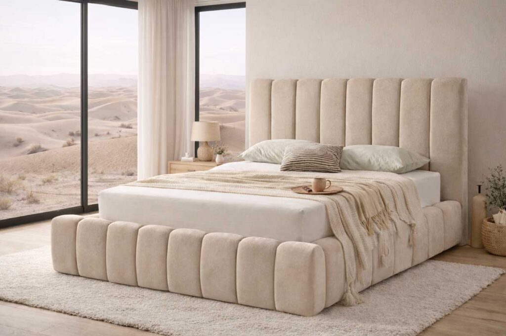 Seng Upholstered Storage Bed with Gas Lift - Hygge Design House